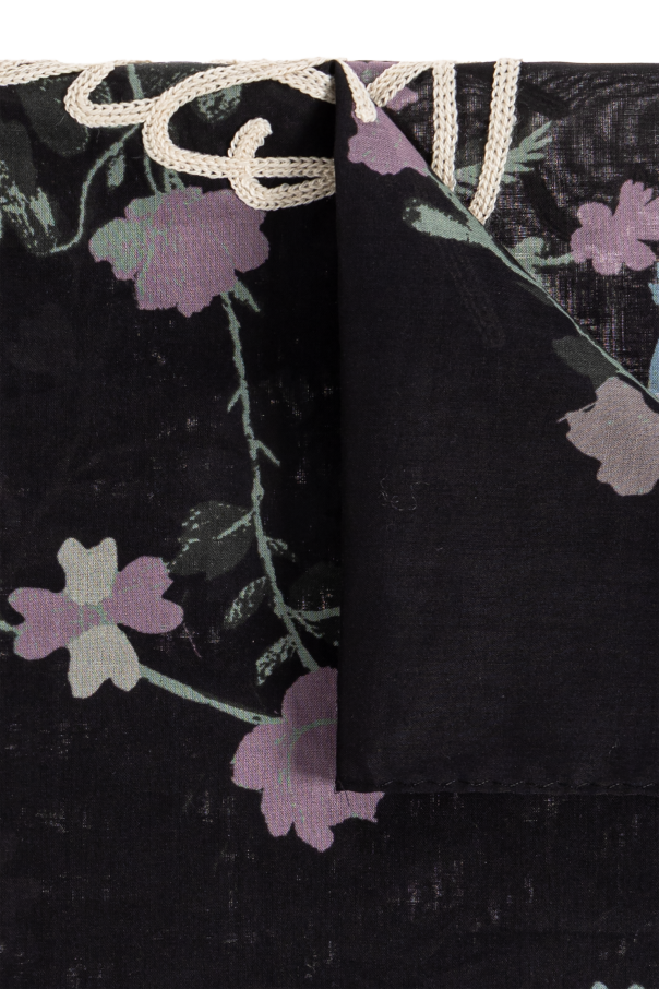 AllSaints Scarf with floral motif