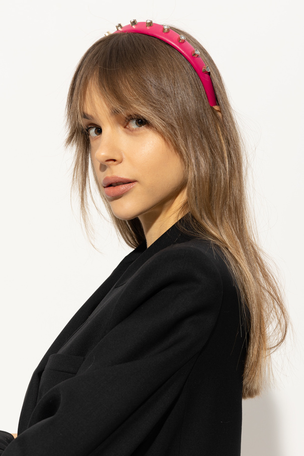 Red Black valentino Leather headband