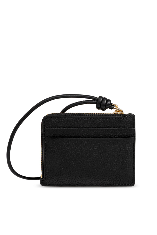 Michael Michael Kors Funda de cuero para tarjeta con logo