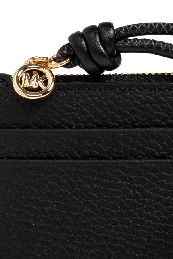 Michael Michael Kors Funda de cuero para tarjeta con logo