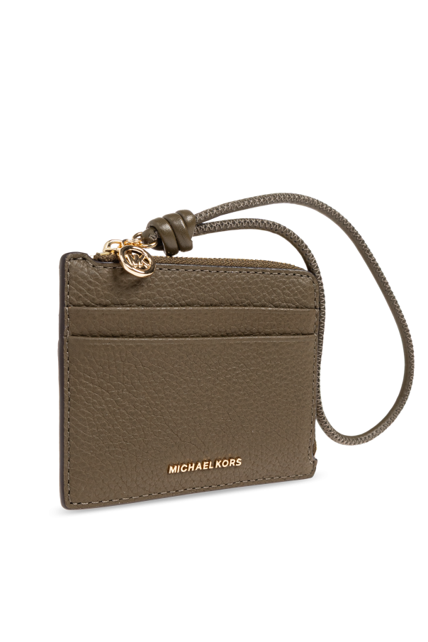 Michael Michael Kors Funda de piel para tarjeta con logo