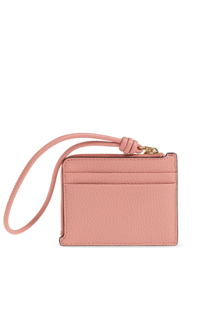 Michael Michael Kors Kožené puzdro na kartu s logom