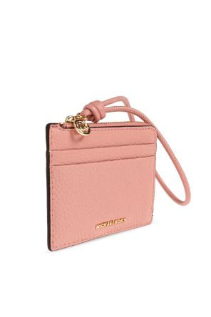 Michael Michael Kors Kožené puzdro na kartu s logom