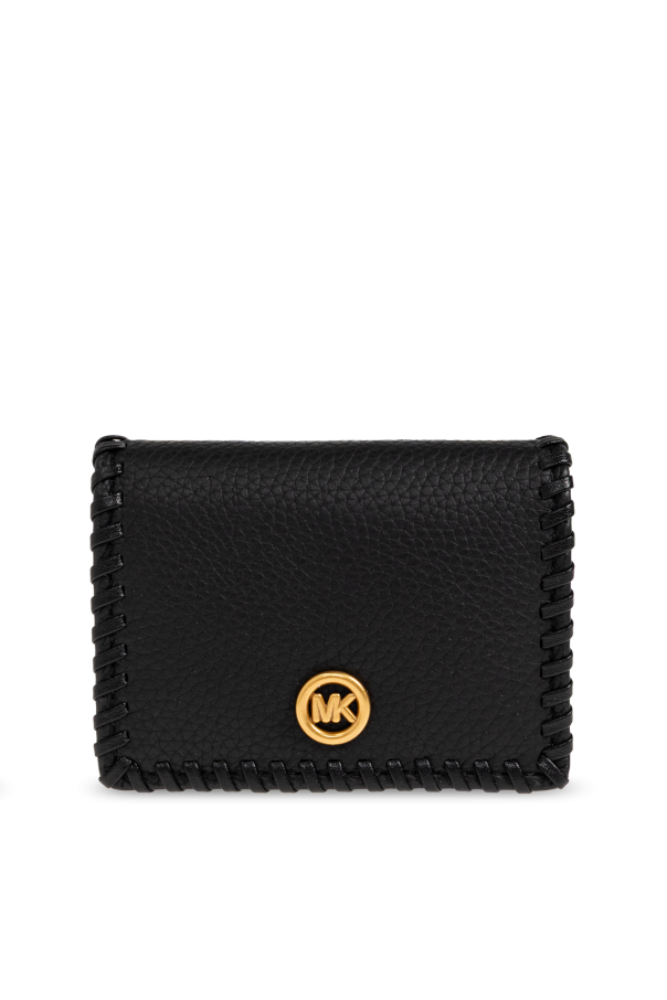Michael Michael Kors Kožené puzdro na kartu s logom
