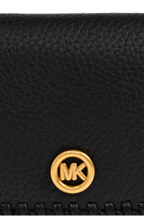 Michael Michael Kors Kožené puzdro na kartu s logom
