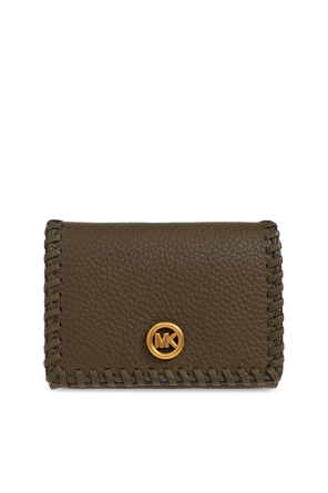 Leather wallet with logo
