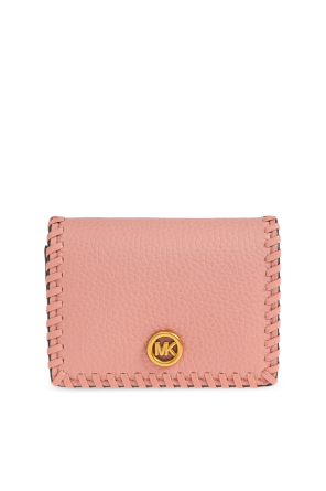 Leather card holder with logo