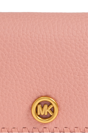 Michael Michael Kors Kožené puzdro na kartu s logom