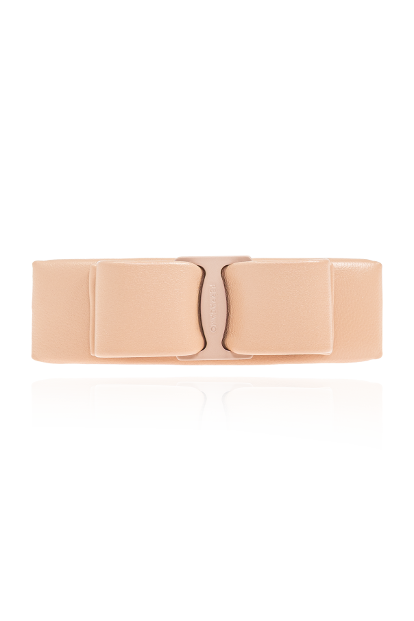 Leather hair clip od FERRAGAMO