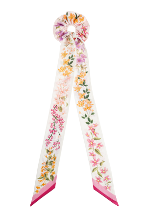 FERRAGAMO Silk hair scrunchie with floral motif