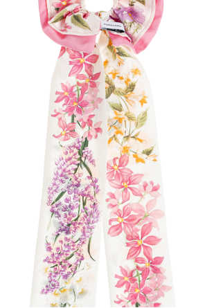 FERRAGAMO Silk hair scrunchie with floral motif