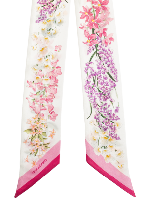 FERRAGAMO Silk hair scrunchie with floral motif