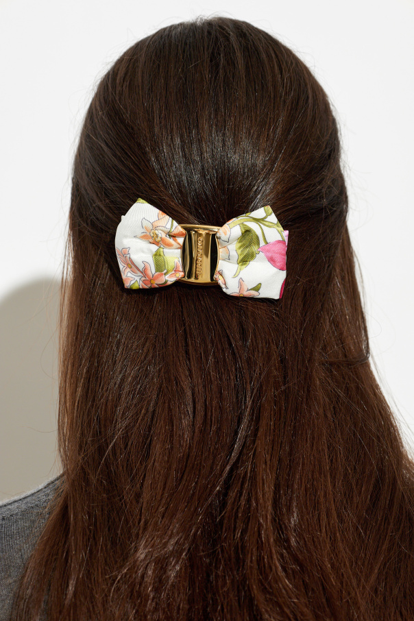 FERRAGAMO Hair clip with floral motif