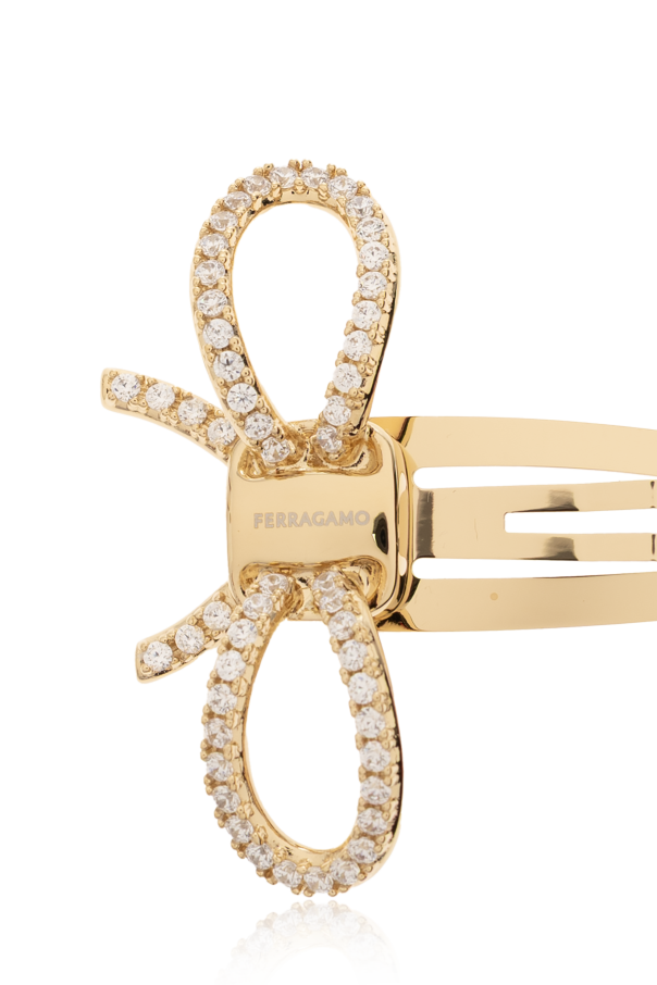 FERRAGAMO Hair clip with shimmering crystals