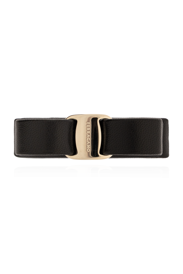 Leather hair clip od FERRAGAMO