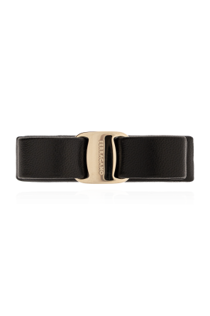 Leather hair clip