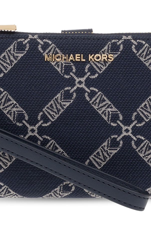 Michael Kors White Monogram Coated Canvas Zip Around Wallet Michael Kors |  The Luxury Closet