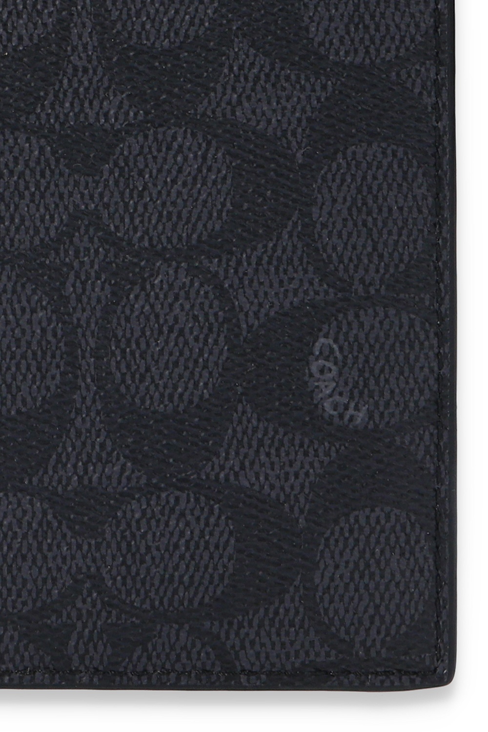 coach black passport holder