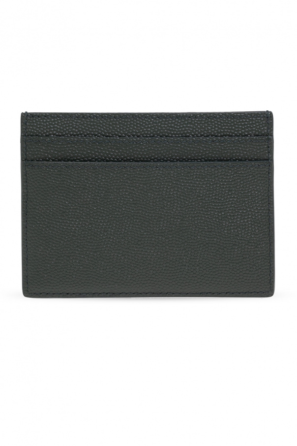 Saint Laurent Leather card case with logo