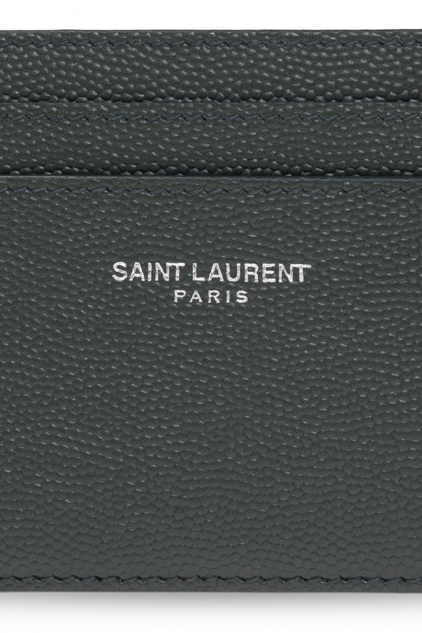 Saint Laurent Leather card case with logo