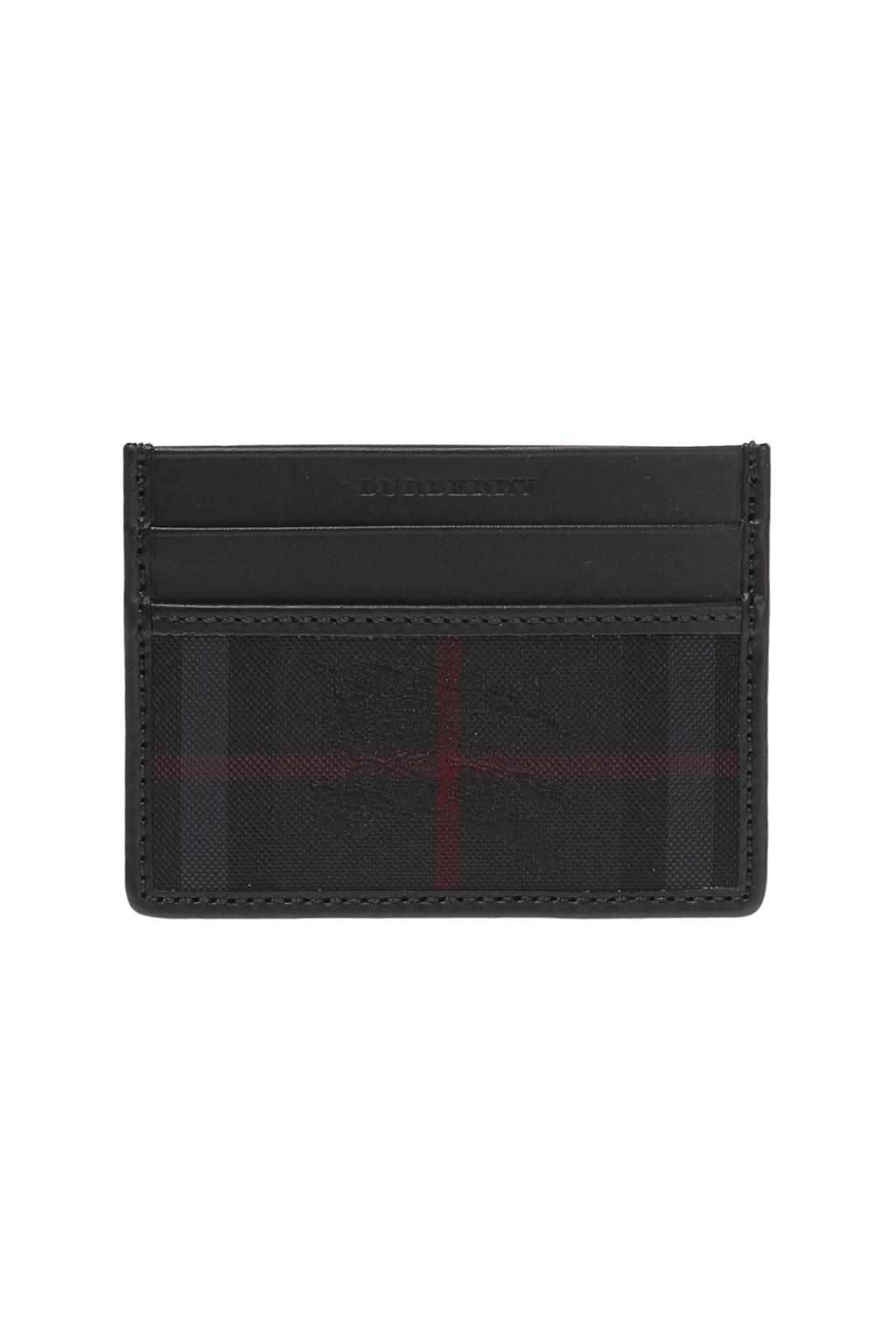 Men's Sandon Check and Leather Card Holder