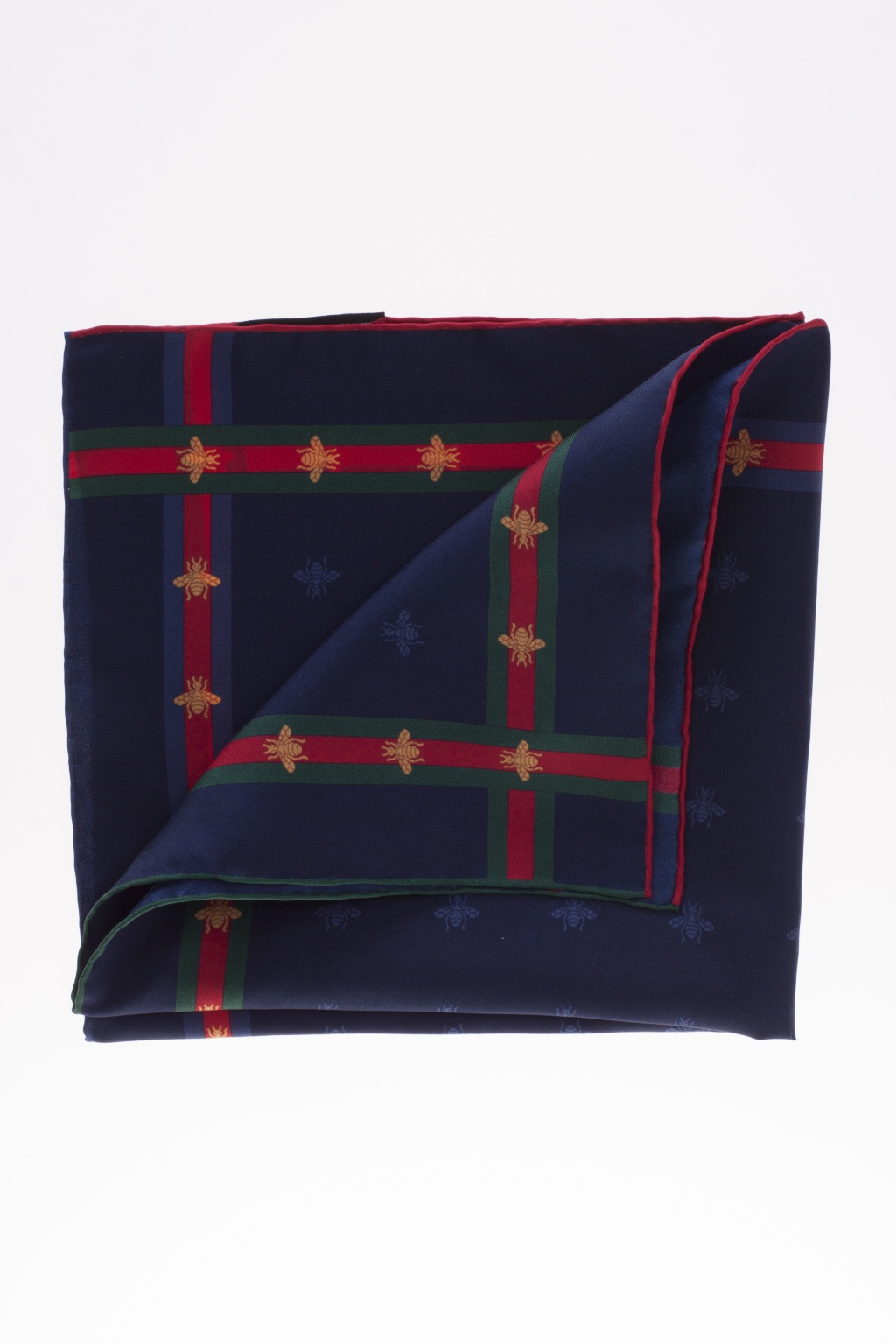 Gucci Silk Pocket Square with Decorative Pattern