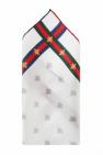Gucci WHITE Bee-printed pocket square