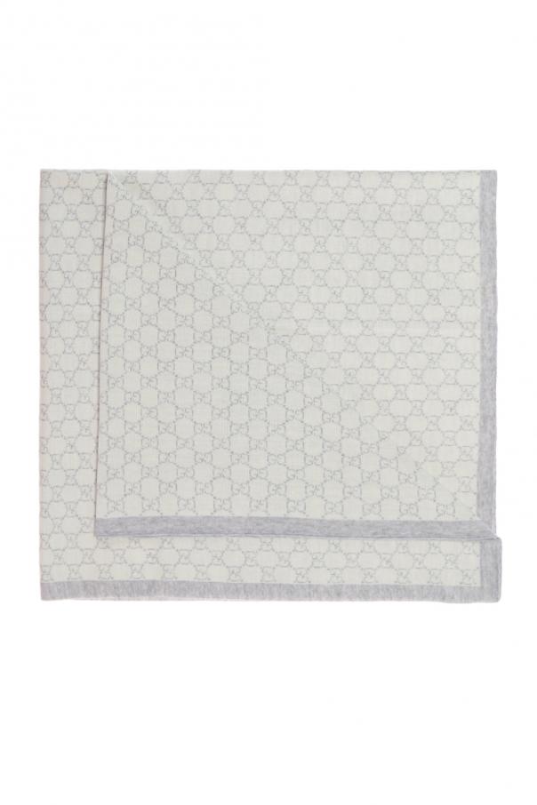 Logo-embroidered blanket od Gucci Kids