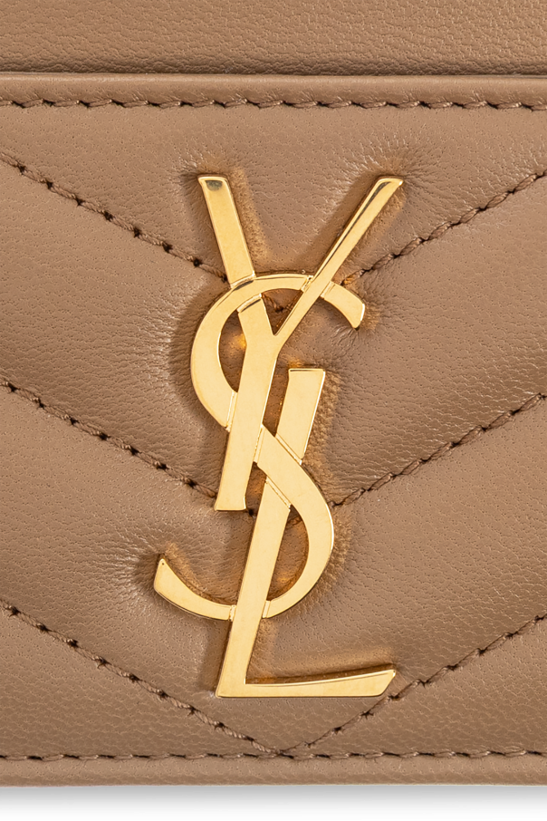 Saint Laurent Estuche de cuero para tarjetas