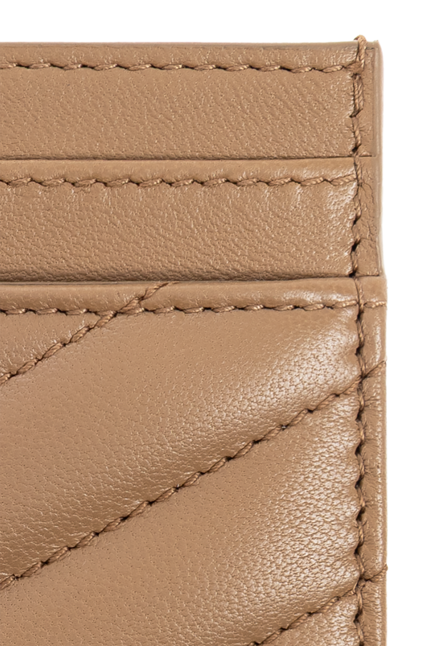 Saint Laurent Estuche de cuero para tarjetas