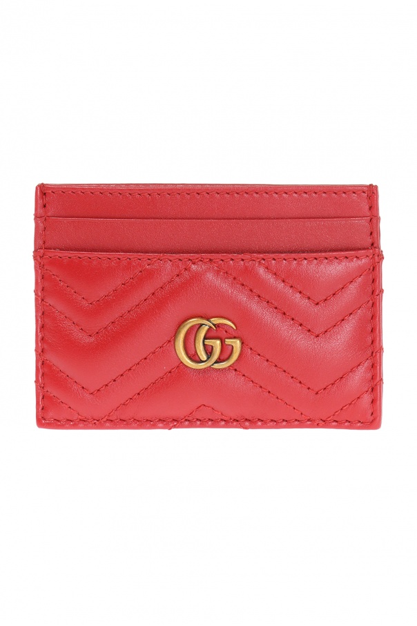 gucci marmont card case red