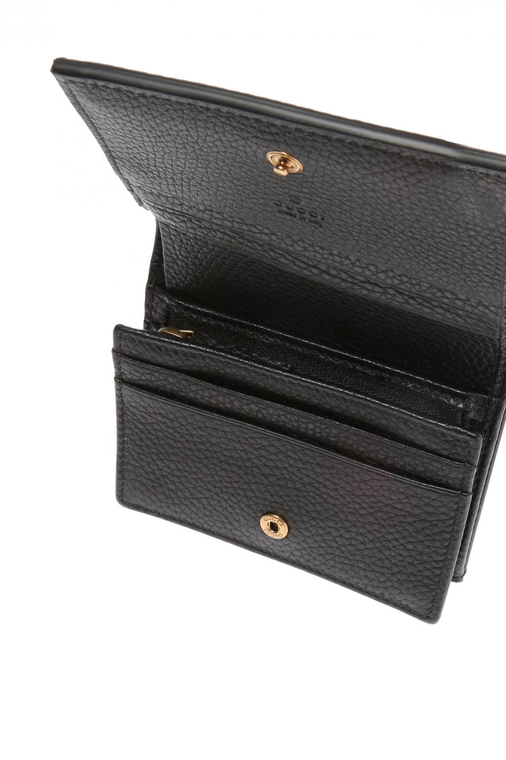 Black Leather Animalier Wallet