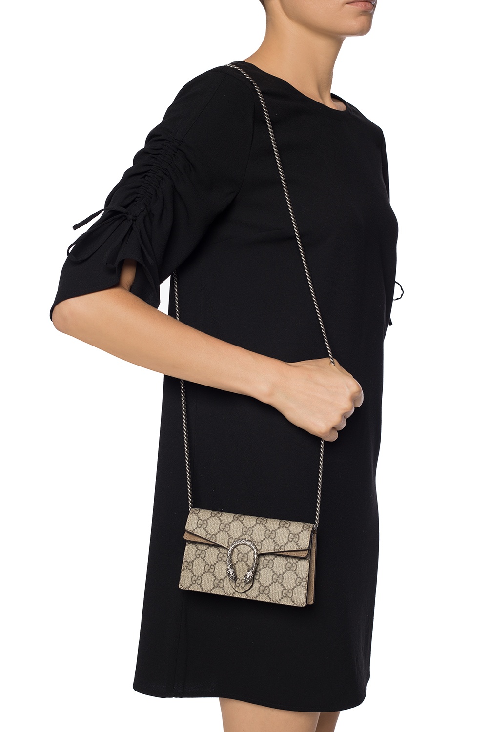 Gucci Dionysus GG Supreme Mini Bag Beige Chain Bag Style ‎421970 KHNRN 8642