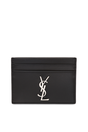 Card case with a metal logo