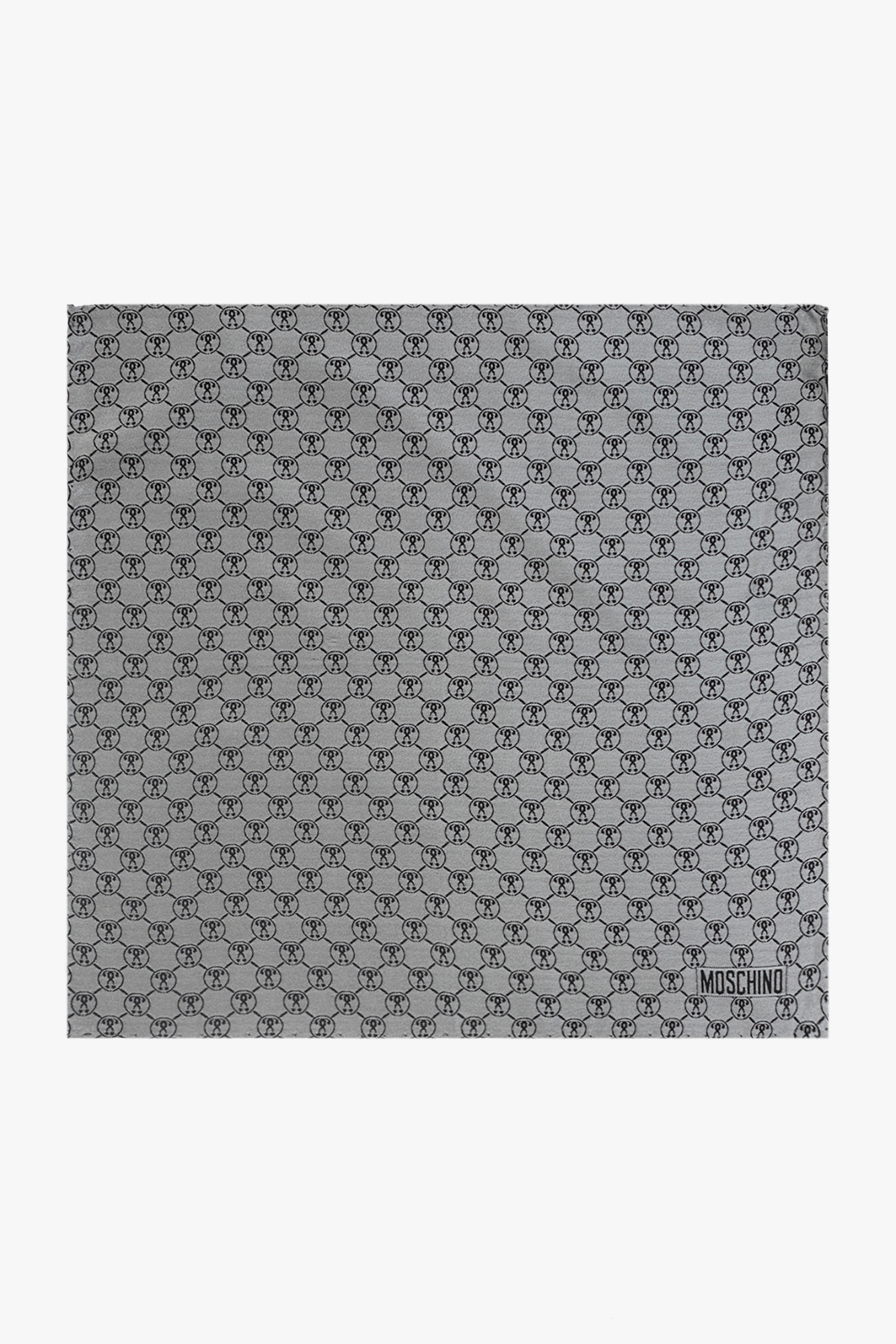 Grey Pocket square with logo Moschino - Vitkac Spain
