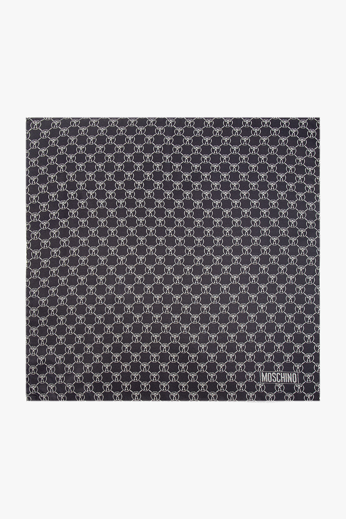 Black Pocket square with logo Moschino - Vitkac Spain