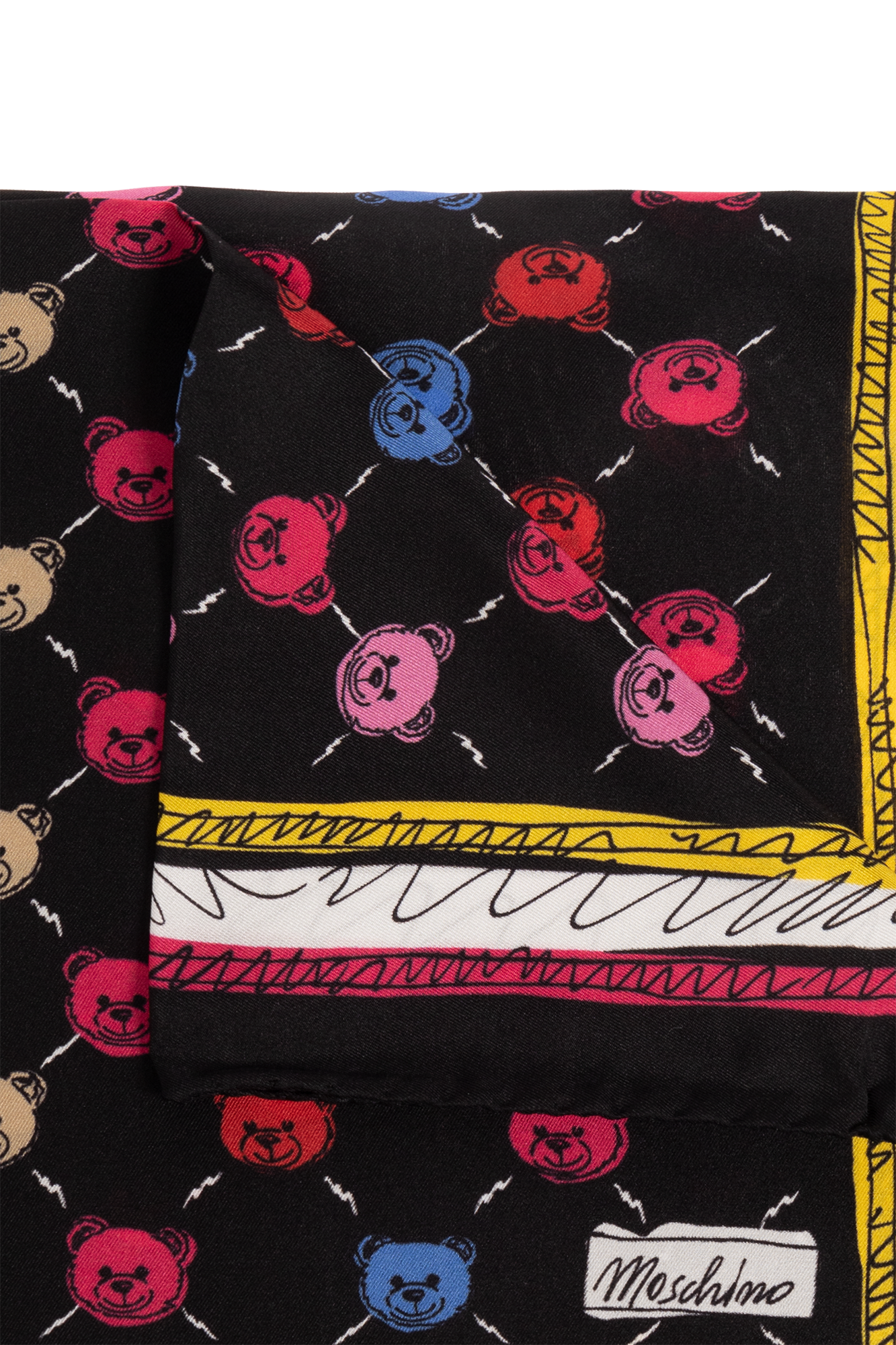 Black Silk pocket square Moschino - Vitkac France