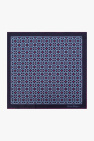 FERRAGAMO NAVY BLUE Silk pocket square