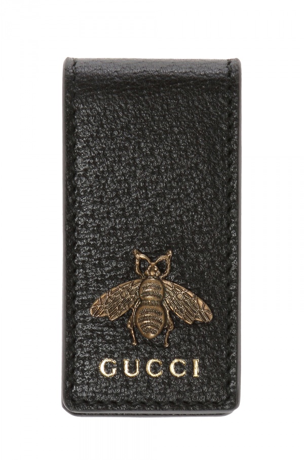 Gucci Black Leather Animalier Money Clip Gucci