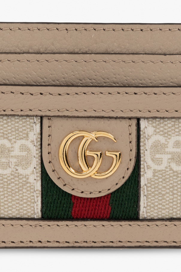 gucci marrone Card case with logo