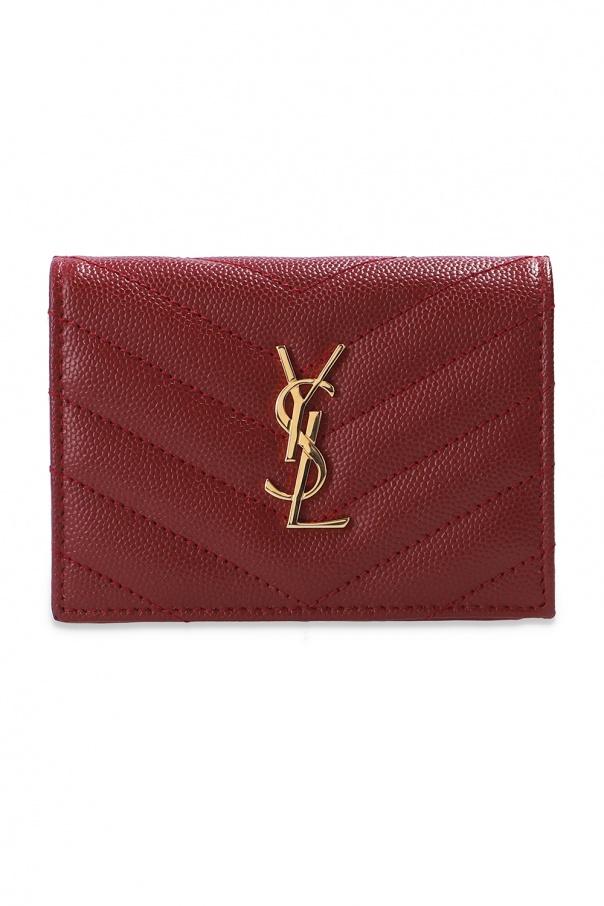 Saint Laurent Quilted wallet with logo