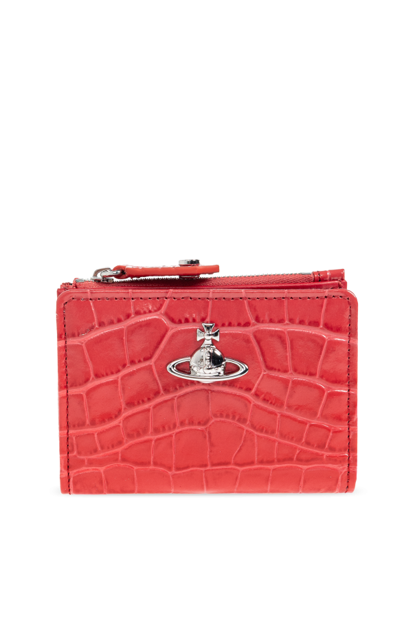 Wallet with an appliqué in the shape of the logo od Vivienne Westwood
