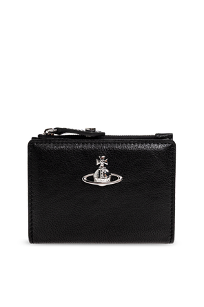 Leather wallet with logo