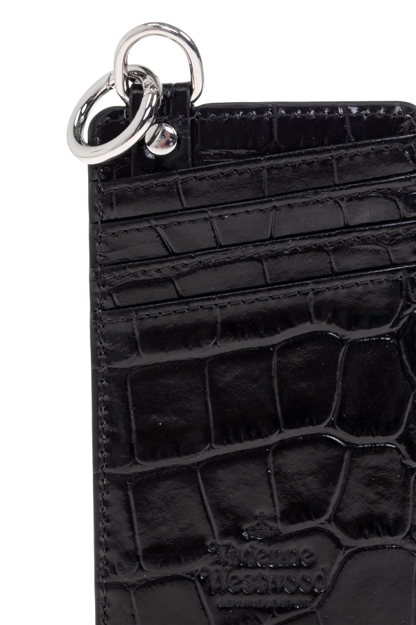 Vivienne Westwood Estuche de tarjetas de cuero