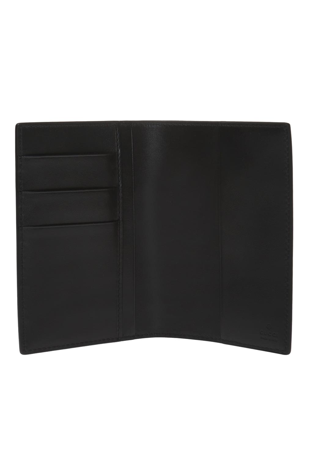 GUCCI Bi-Fold Leather Document Holder Black 547608