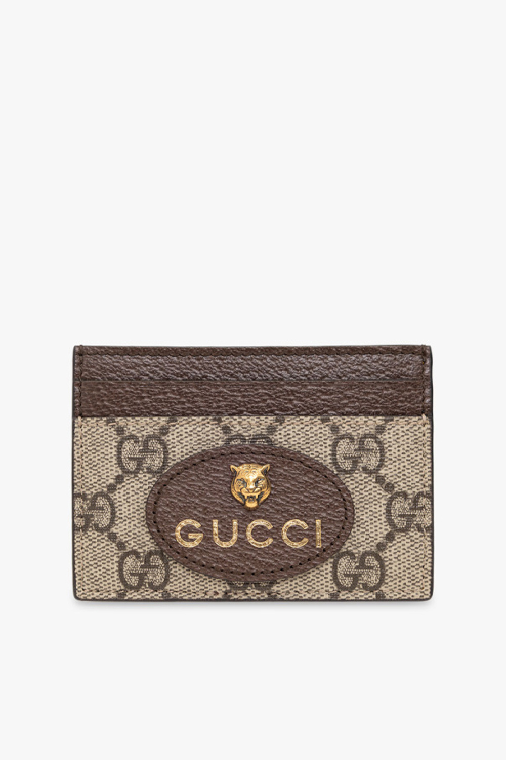 GUCCI Web Sherry Line GG Canvas Supreme Long Wallet Beige Red