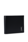 Saint Laurent BLACK Folding wallet with logo