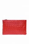 Bottega Veneta RED ‘Intrecciato’ weave clutch