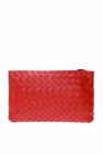 Bottega Veneta RED ‘Intrecciato’ weave clutch