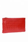 Bottega Veneta RED ‘Intrecciato’ weave clutch